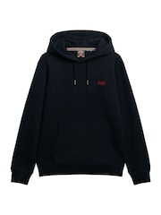 Marinha Eclipse - Superdry capuz Essential Loose Fit com logotipo Hoodie - Imagem 7 de 7