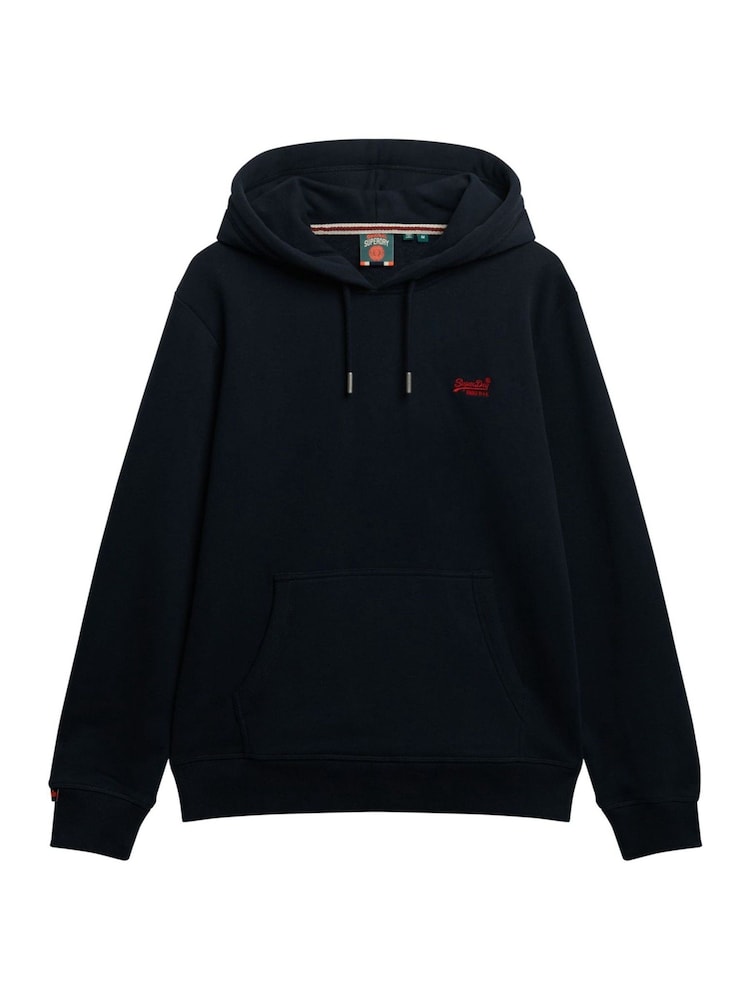 Marinha Eclipse - Superdry capuz Essential Loose Fit com logotipo Hoodie - Imagem 7 de 7