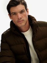 Superdry Brown Sports Puffer Jacket - Image 3 of 7