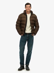 Superdry Brown Sports Puffer Jacket - Image 5 of 7