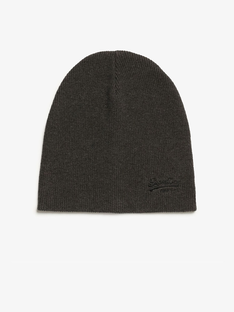 Pelēks - Superdry Essential Logo adīta cepure ar cepuri - Attēls 2 no 4