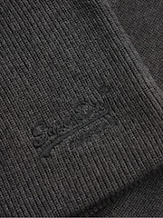 Pelēks - Superdry Essential Logo adīta cepure ar cepuri - Attēls 4 no 4