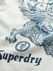 Superdry White Tokyo Narrative Loose T-Shirt - Image 6 of 6