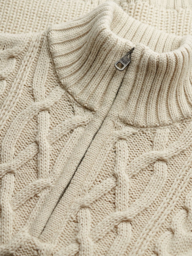 Next：日本 クリーム - Superdry Jacob ケーブル編み ハーフジップ 