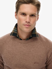 Superdry Brown Wool Blend Jumper - Image 3 of 6