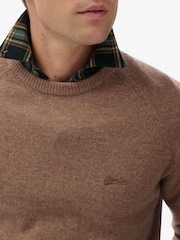 Superdry Brown Wool Blend Jumper - Image 4 of 6