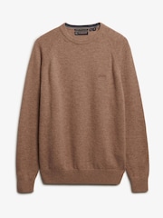 Superdry Brown Wool Blend Jumper - Image 5 of 6
