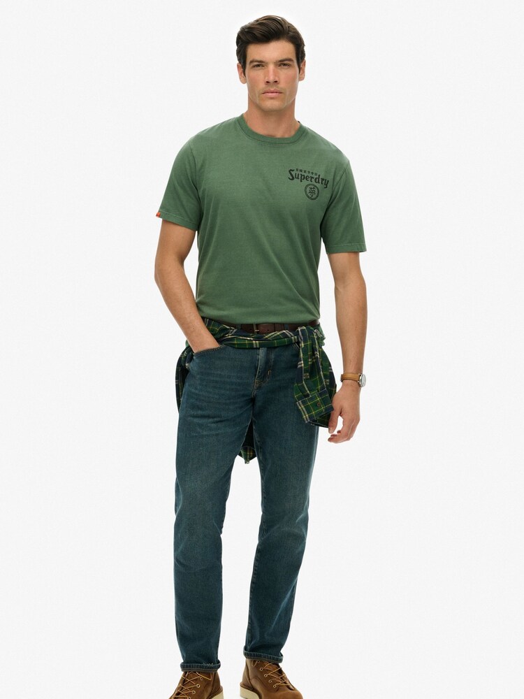 Superdry Green Tokyo Narrative Loose T-Shirt - Image 2 of 6