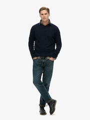 Superdry Blue Wool Blend Jumper - Image 2 of 5