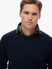 Superdry Blue Wool Blend Jumper - Image 4 of 5
