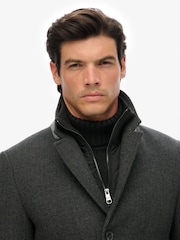 Superdry Grey Tailored 2-In-1 Town Coat - Image 4 of 7
