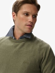 Superdry Light Sage Wool Blend Jumper - Image 3 of 7