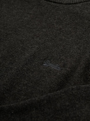 Superdry Midnight Charcoal Marl Wool Blend Jumper - Image 5 of 6
