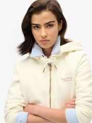 Superdry Cream Essential Logo Zip Hoodie - Image 3 of 5