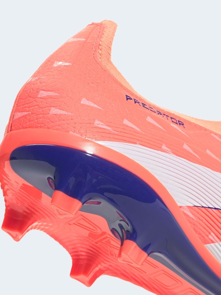 adidas Coral/White Adult Predator League Laceless Firm/Multi Ground Boots - Image 10 of 10
