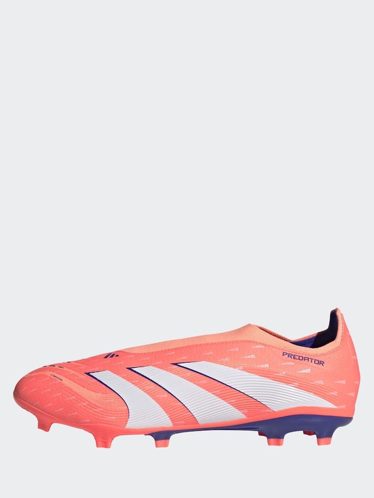 adidas Coral/White Adult Predator League Laceless Firm/Multi Ground Boots - Image 2 of 10