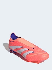 adidas Coral/White Adult Predator League Laceless Firm/Multi Ground Boots - Image 4 of 10