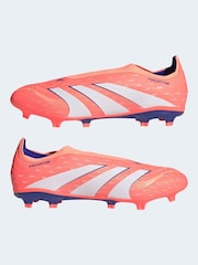 adidas Coral/White Adult Predator League Laceless Firm/Multi Ground Boots - Image 6 of 10