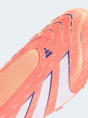 adidas Coral/White Adult Predator League Laceless Firm/Multi Ground Boots - Image 9 of 10