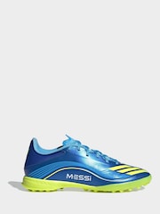 adidas Blue/Yellow Adult F50 Messi League Turf Boots - Image 1 of 19