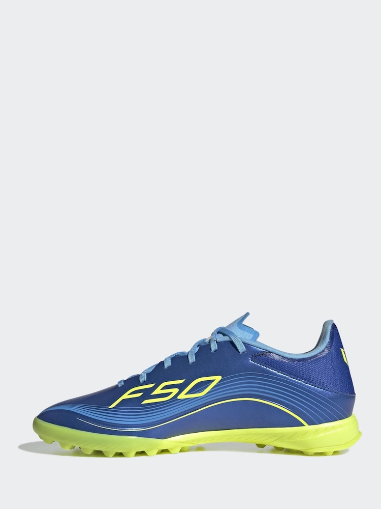 adidas Blue/Yellow Adult F50 Messi League Turf Boots - Image 2 of 19