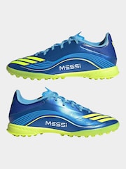 adidas Blue/Yellow Adult F50 Messi League Turf Boots - Image 6 of 19