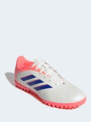 adidas White/Blue Adult Copa Pure 3 Club Turf Boots - Image 1 of 9