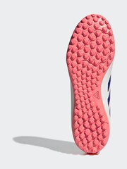 adidas White/Blue Adult Copa Pure 3 Club Turf Boots - Image 6 of 9