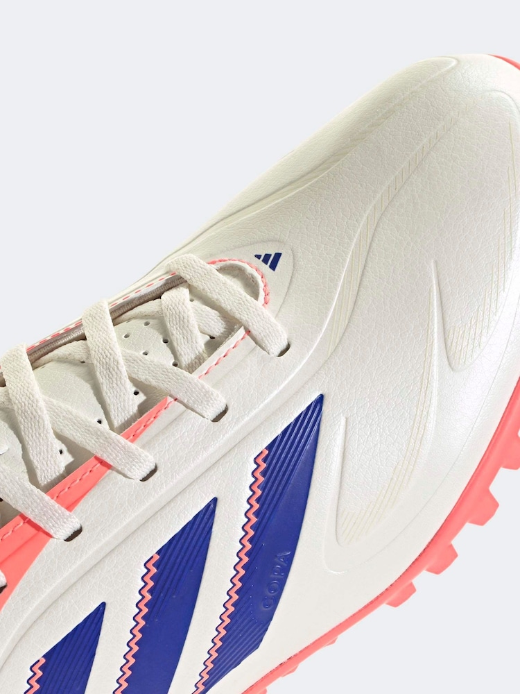 adidas White/Blue Adult Copa Pure 3 Club Turf Boots - Image 9 of 9