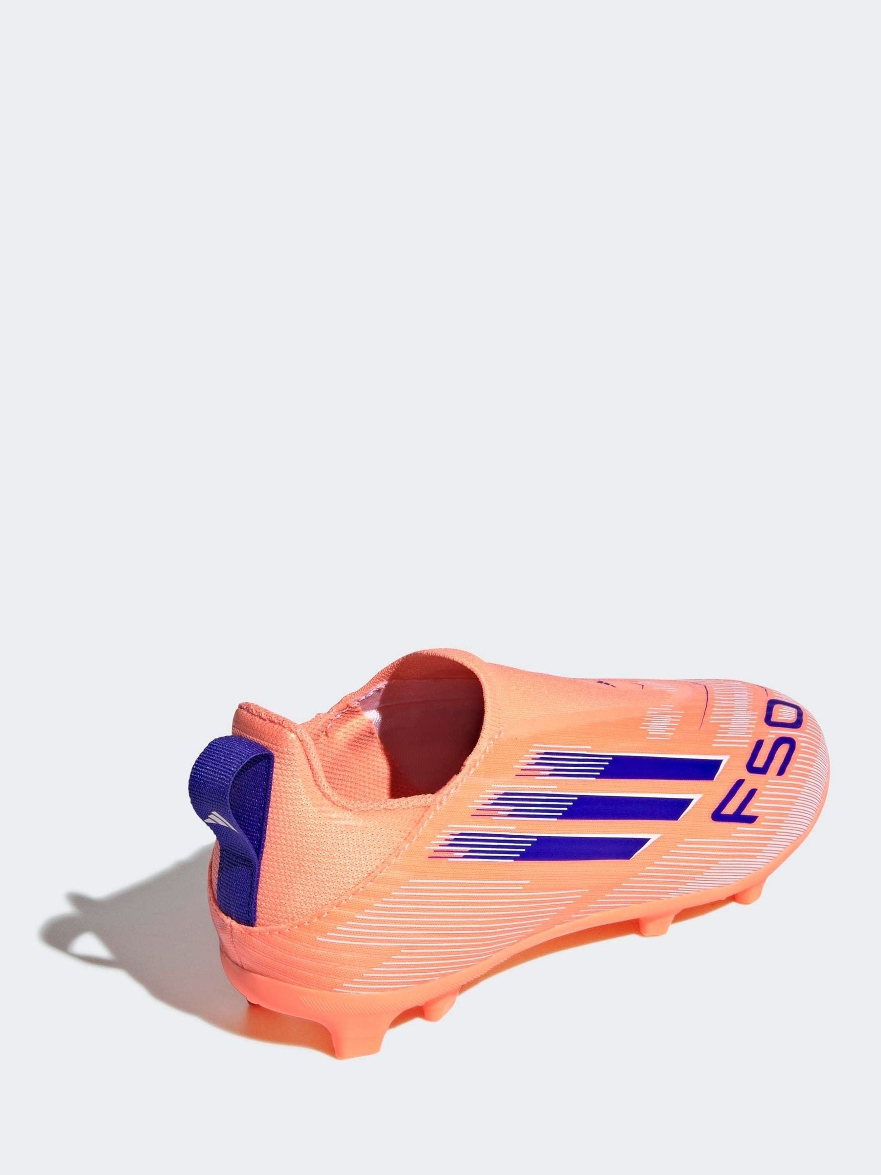 Buy adidas Orange Kids F50 League Laceless Firm/Multi-Ground Boots