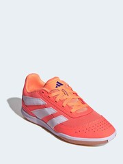 adidas Coral/White Kids Predator Club Indoor Sala Boots - Image 1 of 9