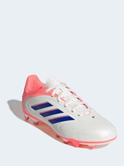 adidas White/Blue Kids Copa Pure 3 Club Firm/Multi-Ground Boots - Image 1 of 9