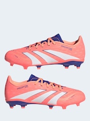 adidas Coral/White Kids Predator League Firm/Multi-Ground Boots - Image 6 of 10