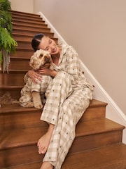 Christmas Neutral Check Trees Pet Pyjamas - Image 3 of 3