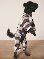 Cream Check Matching Family Christmas Pet Pyjamas - Image 2 of 4