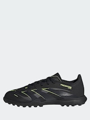 adidas Black/Lime Kids Predator League Turf Boots - Image 3 of 10