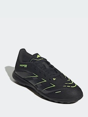 adidas Black/Lime Kids Predator League Turf Boots - Image 4 of 10
