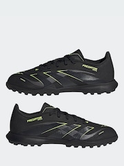 adidas Black/Lime Kids Predator League Turf Boots - Image 6 of 10