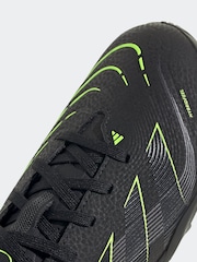adidas Black/Lime Kids Predator League Turf Boots - Image 9 of 10