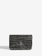 Lipsy Black Boucle Mini Cross-Body Bag - Image 1 of 6