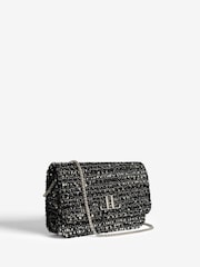 Lipsy Black Boucle Mini Cross-Body Bag - Image 3 of 6