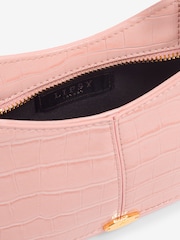 Lipsy Pink Mini Top Handle Bag with Bamboo Style Handle - Image 4 of 4