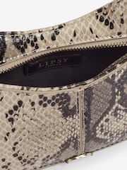 Lipsy Snake Mini Top Handle Bag with Bamboo Style Handle - Image 4 of 4