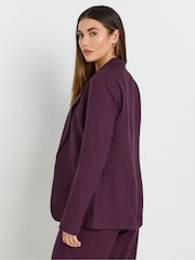 Long Tall Sally Purple Textured Linen Blazer - Image 3 of 5