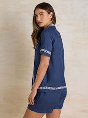 Long Tall Sally Blue Embroidered Shirt - Image 3 of 5