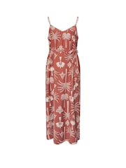 Yours Curve Orange Beaded Cami Dress - Image 4 of 4