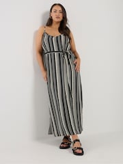 Yours Curve Black Beaded Cami Dress - Image 2 of 6