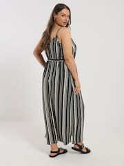 Yours Curve Black Beaded Cami Dress - Image 3 of 6