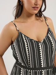 Yours Curve Black Beaded Cami Dress - Image 5 of 6