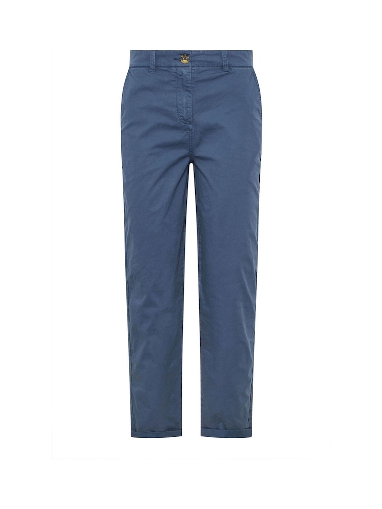 Long Tall Sally Blue Cotton Casual Chino Trousers - Image 5 of 5